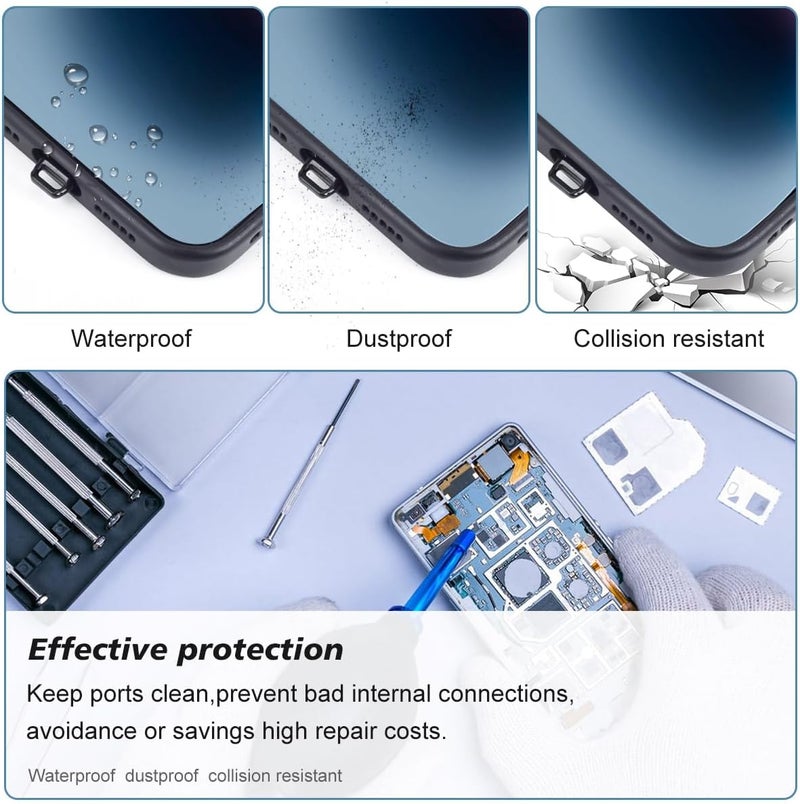 WLXTREE 12PACK Lightning Anti Dust Plug with Easy-Grip Tab Compatible with iPhone 14,14 Pro Max,iPhone 13,13 Pro Max,12,11,11 Pro,X,XS,XR,8,7,iPhone Charging Port Plug Dust Cover Caps - Image 3